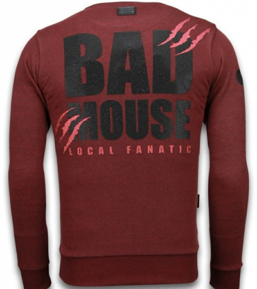 Sudaderas local fanatic | Sudadera Hombre - Bad Mouse - Burdeos