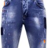 Pantalones Cortos local fanatic | Pantalones Cortos De Mezclilla Para Hombre - Slim Fit -1008-Sh- Azul