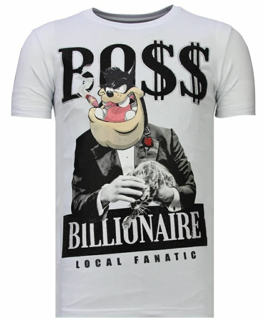 Camisetas local fanatic | Camiseta Hombre - Billionaire Boss - Blanco